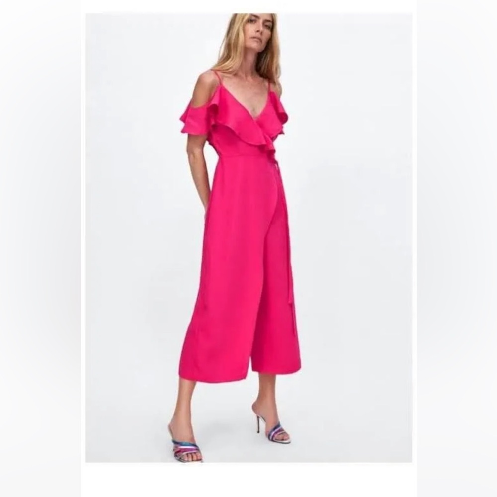 🆕 Zara hot pink jumpsuit💓